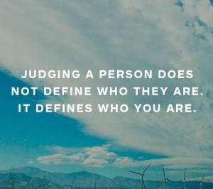 Judging a person